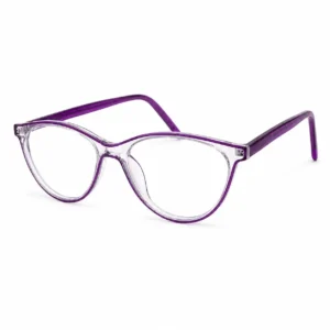 OPX-0486 Cat Eye Prescription Glasses for Women with Transparent Purple Frame | Optixxo