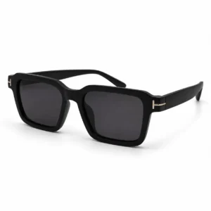 OPX-0178 Matte Black Square Sunglasses for Men | Optixxo