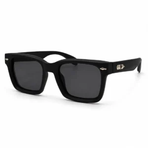 OPX-0180 Matte Black Square Sunglasses for Men | Optixxo
