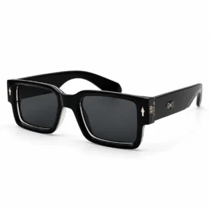 OPX-0198 Gunmetal Square Sunglasses, Arrow Detail | Optixxo