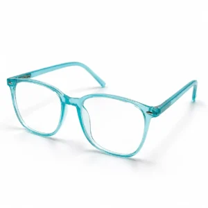 OPX-0040 Comfort Fit Eyeglasses Transparent Blue Frame for Women | Optixxo