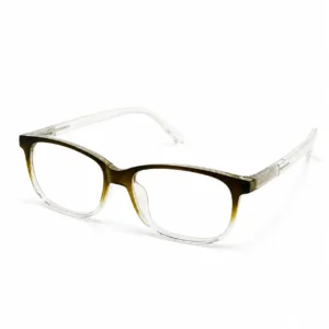 OPX-0066 High Comfort Spectacles Transparent Olive Frame for Women | Optixxo