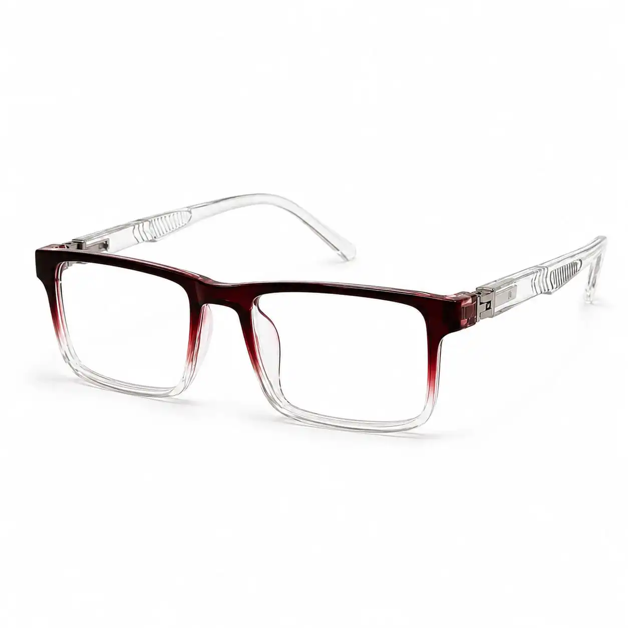 OPX-0162 Red Gradient Rectangular Eyeglasses | Optixxo