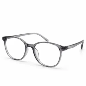 OPX-0234 Grey Round Eyeglasses for Men & Women | Optixxo