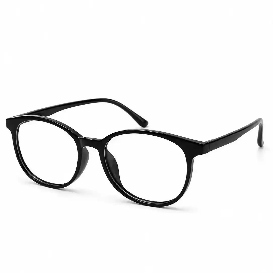 OPX-0256 Classic Black Round Eyeglasses | Optixxo