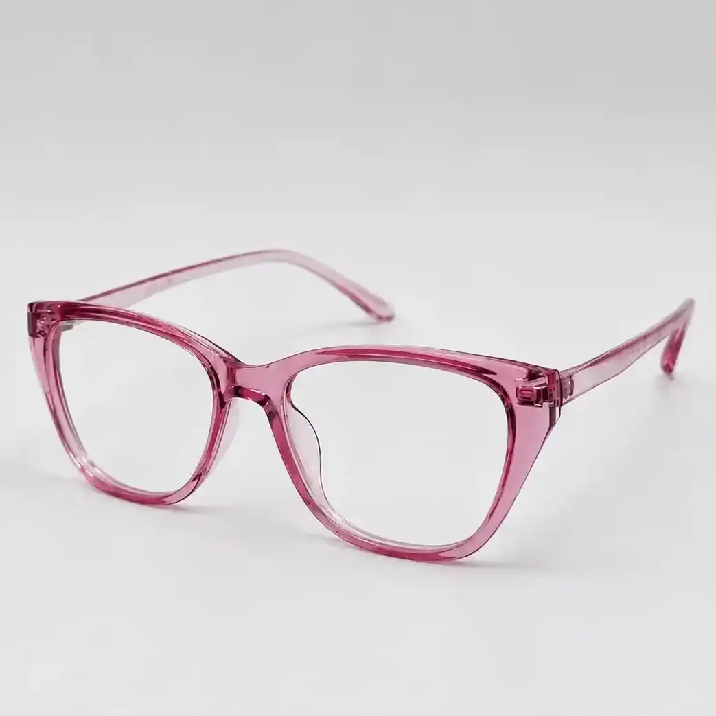 OPX-0257 Translucent Pink Cat-Eye Eyeglasses | Optixxo