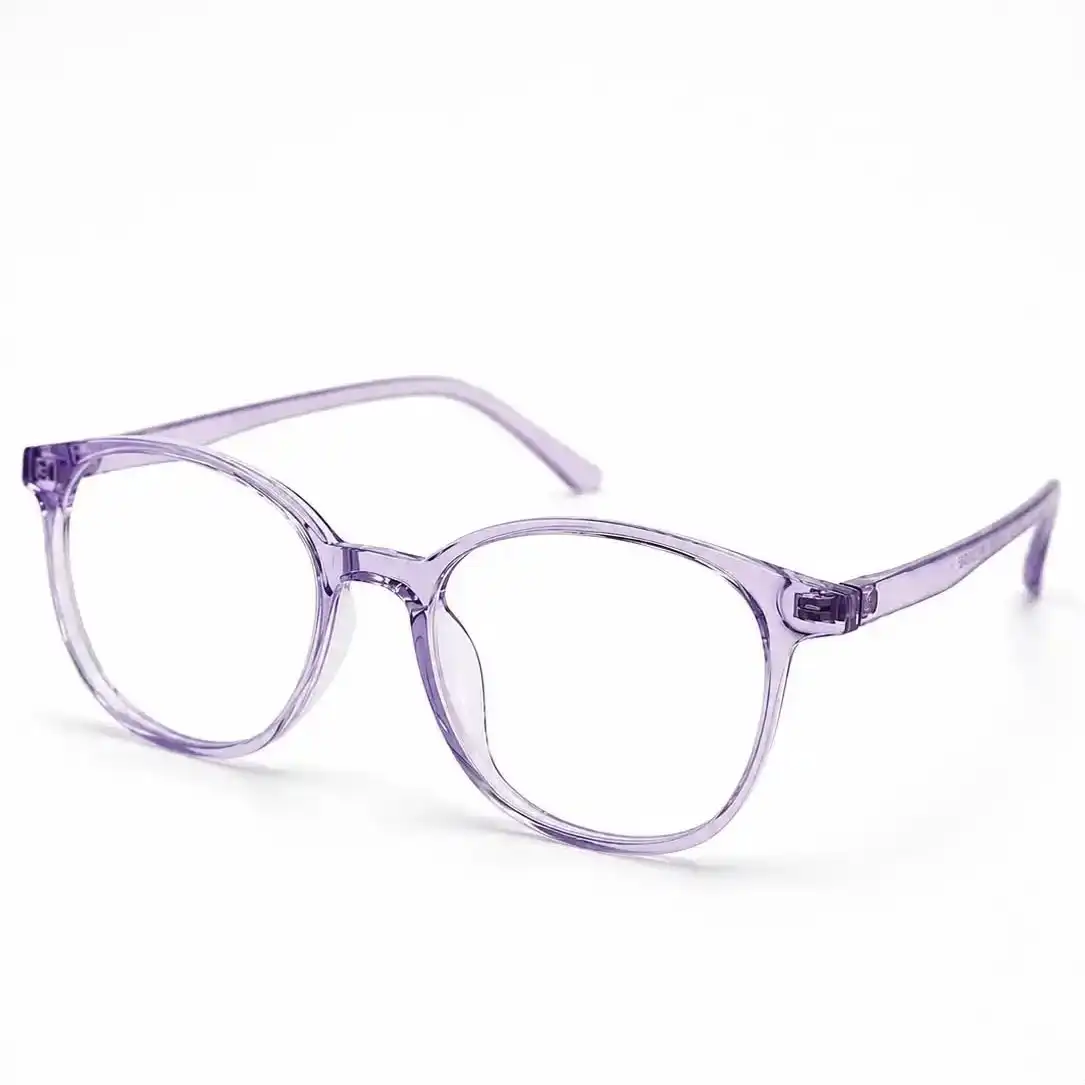 OPX-0259 Translucent Purple Round Full-Rim Frame | Optixxo