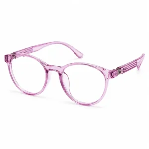 OPX-0276 Kids Translucent Pink Round Glasses | Optixxo
