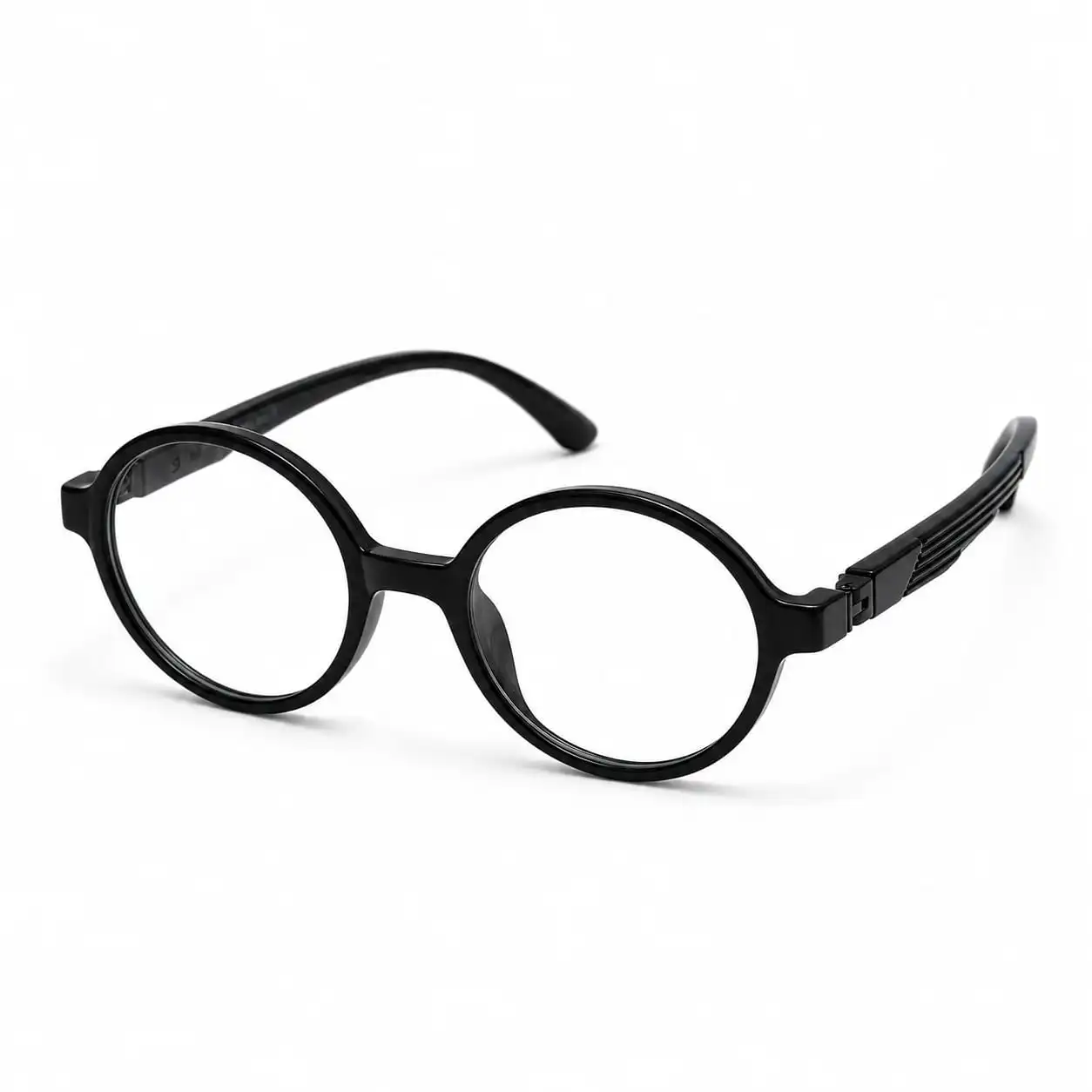 OPX-0293 Kids Glossy Black Round Glasses | Optixxo