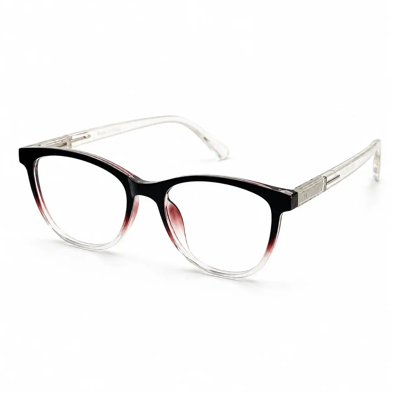 OPX-0295 Wine Red Gradient Oval Eyeglasses | Optixxo