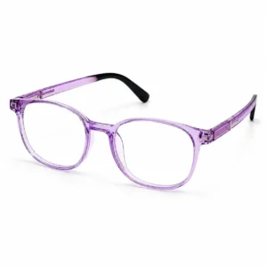 OPX-0301 Translucent Purple Oval Eyeglasses | Optixxo