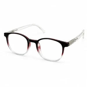 OPX-0304 Burgundy Gradient Oval Eyeglasses | Optixxo