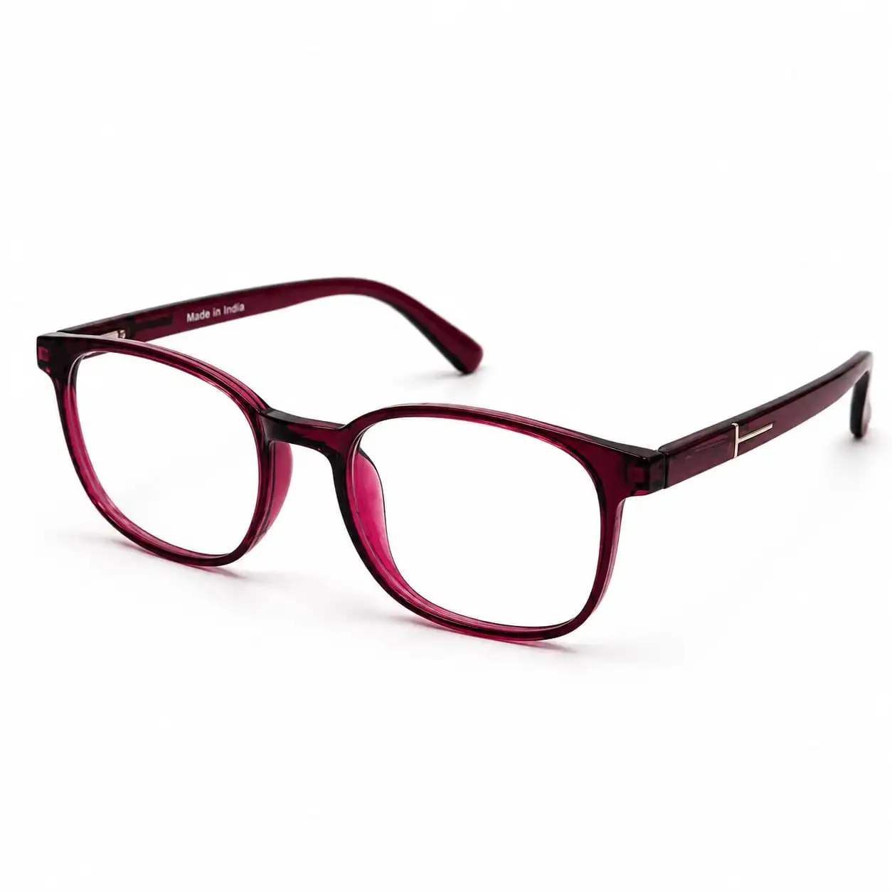 OPX-0305 Deep Magenta Oval Rectangular Frames | Optixxo