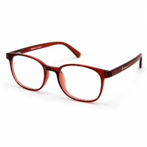OPX-0307 Crimson Red Oval Rectangular Frames | Optixxo