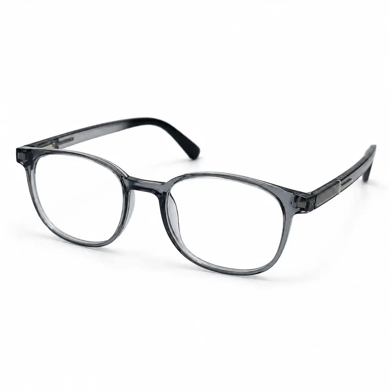 OPX-0308 Translucent Grey Oval Rectangular Frames | Optixxo