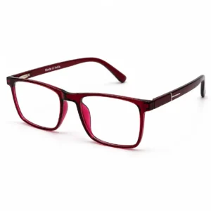OPX-0310 Crimson Red Rectangular Eyeglasses | Optixxo