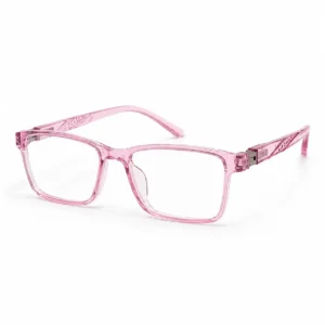 OPX-0324 Translucent Pink Rectangular Eyeglasses | Optixxo