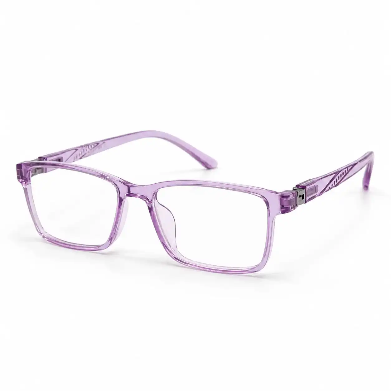 OPX-0325 Purple Translucent Rectangular Eyeglasses | Optixxo
