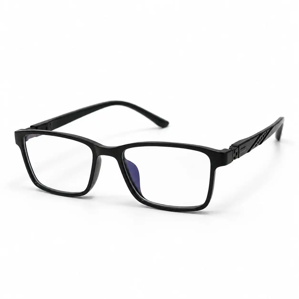 OPX-0327 Matte Black Rectangular Eyeglasses | Optixxo