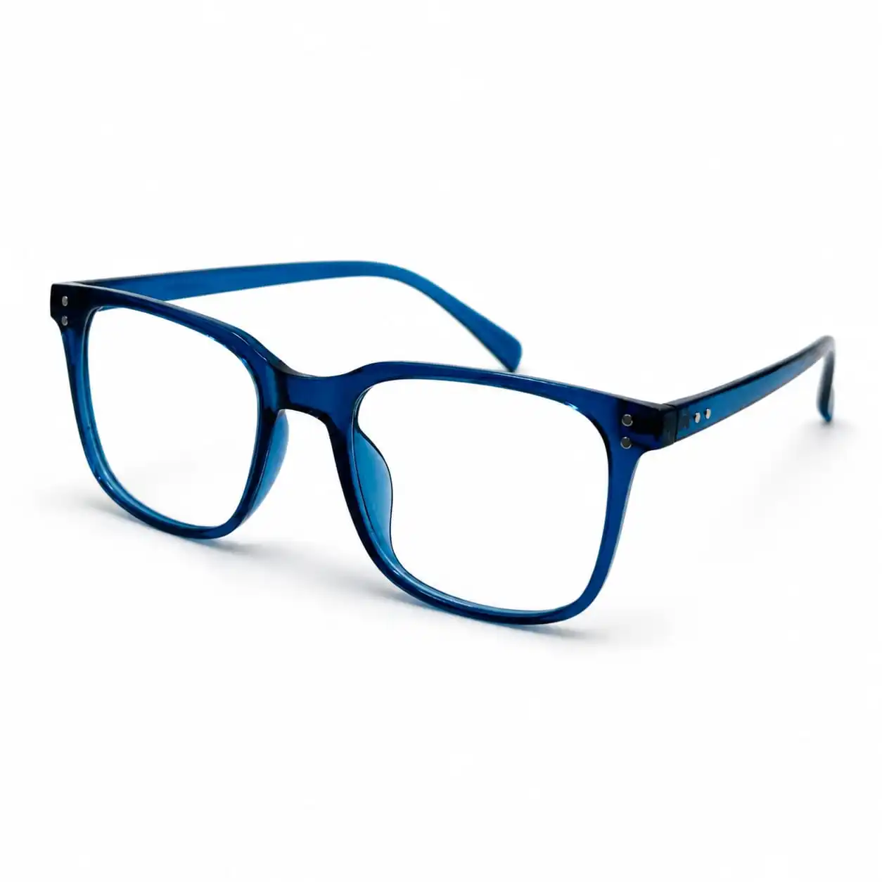 OPX-0340 Blue Translucent Rectangular Frames | Optixxo