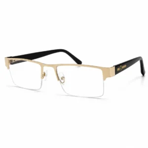 OPX-0371 Gold & Black Half Rim Metal Frames | Optixxo